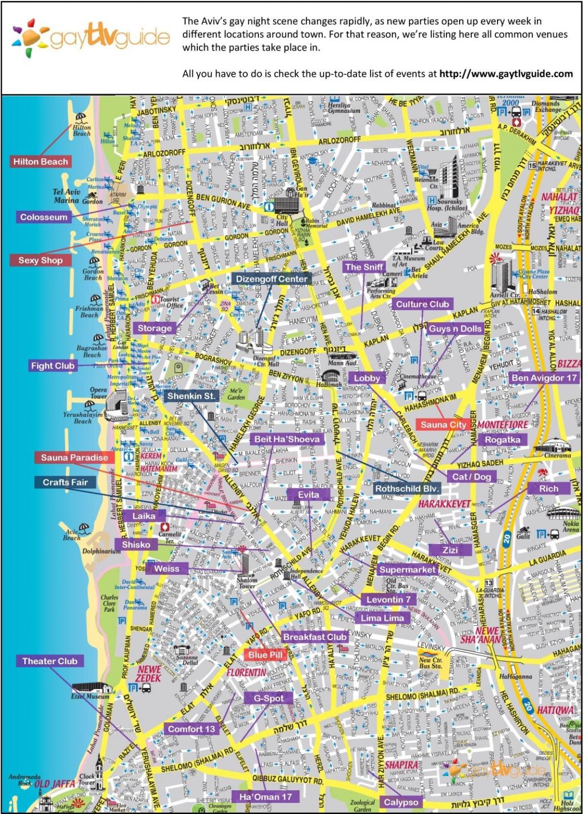 zemljevid gay Tel Avivu