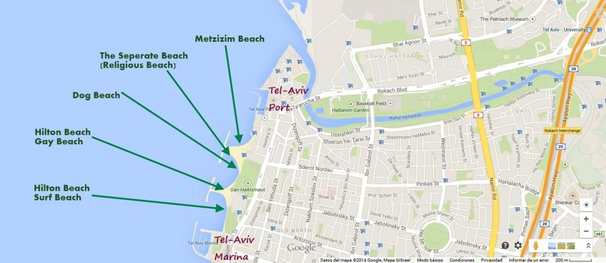 zemljevid namal Tel Avivu
