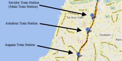 Zemljevid sherut zemljevid Tel Avivu