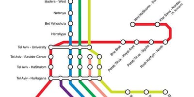 Tel Aviv železniške postaje zemljevid