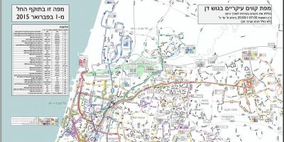 Tel Aviv avtobusnih prog zemljevid